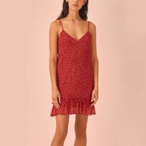 The Fifth Label Assemblage Red Polka Dot Sleeveless Dress Womens Size 4